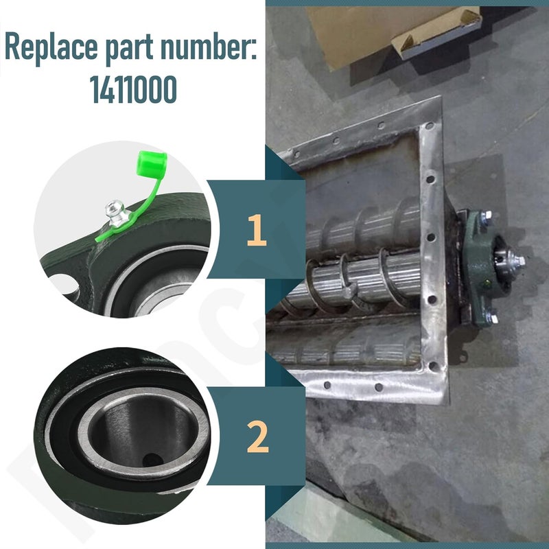 FancyTark 1411000-1in Cast Flange Bearing 2-Holed Compatible with Sal-tDogg, SH-PE and TG-S 1400050, 1400050SS, 1400100, 1400100SS, 1400200SS, 1400250SS, 1400300SS,1400400, 1400450, TGS07, LF205 Series - Image 3